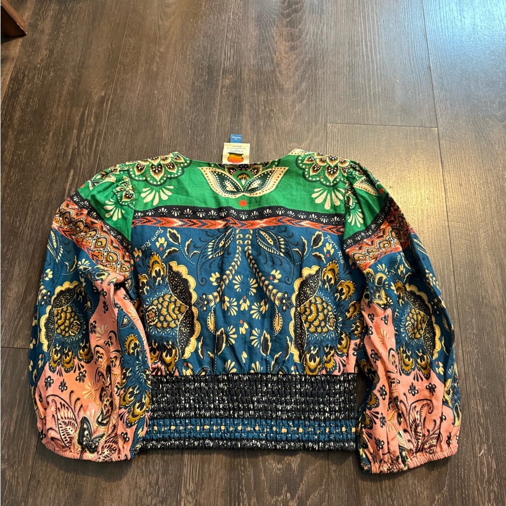 FARM Rio Multicolor Patchwork Blouse - image 4
